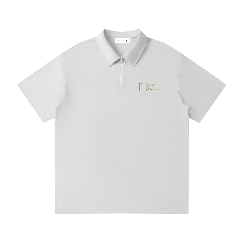 Seven Pines Quarter-Zip Polo (Light Grey)