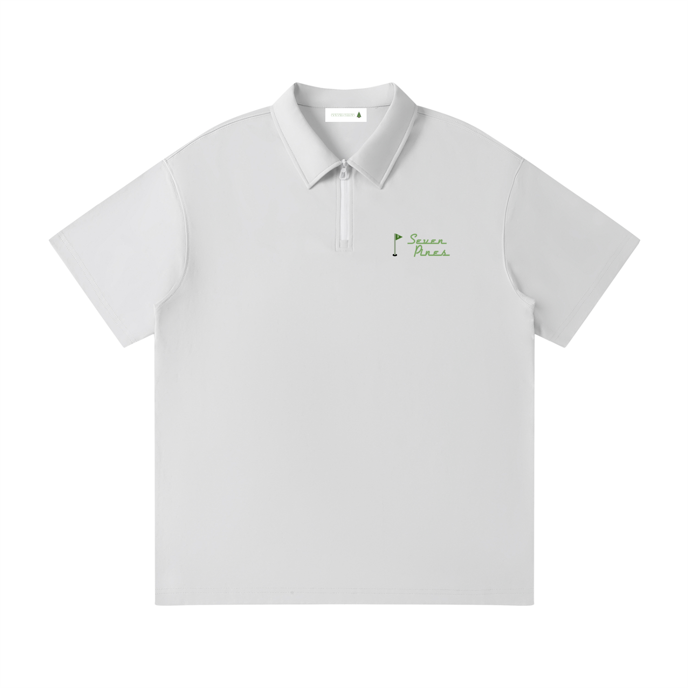 Seven Pines Quarter-Zip Polo (Light Grey)
